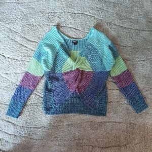 Vibrant Multicolor V-Neck Sweater